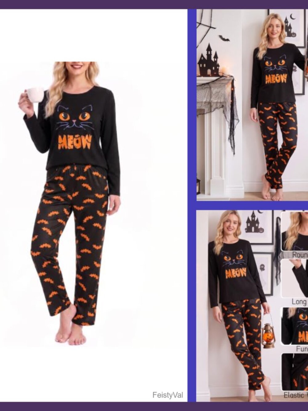 Women 2 Piece Pajama Set Soft Polyester Spandex Long Sleeve Lounge